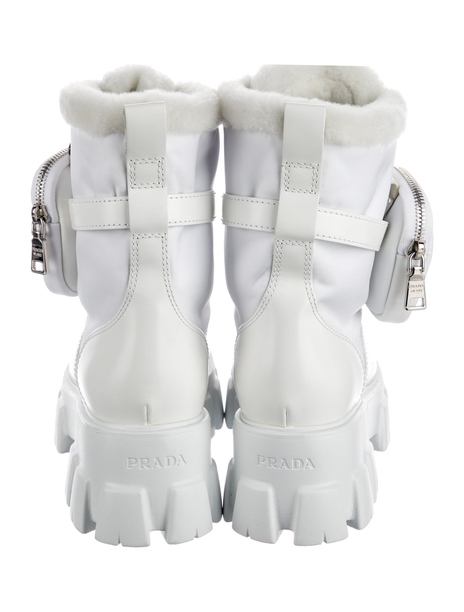 Prada Leather Combat Boots